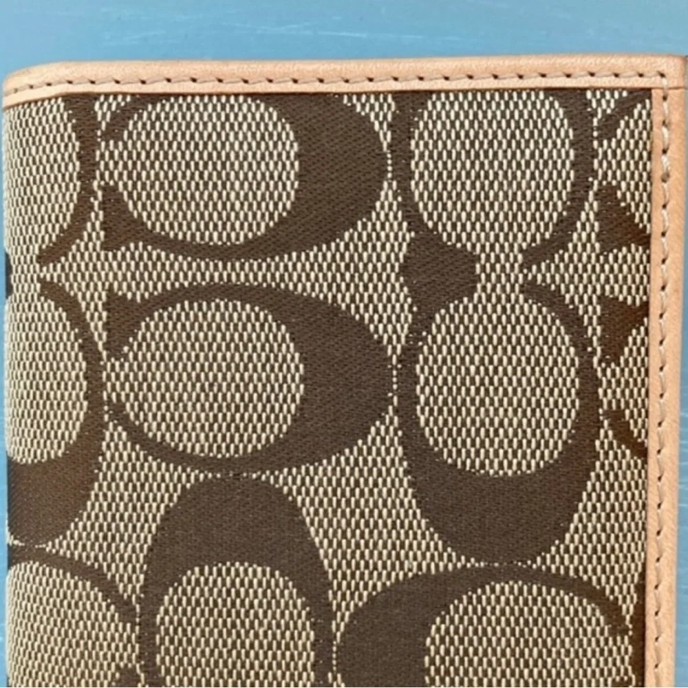Coach Checkbook Monogram Wallet